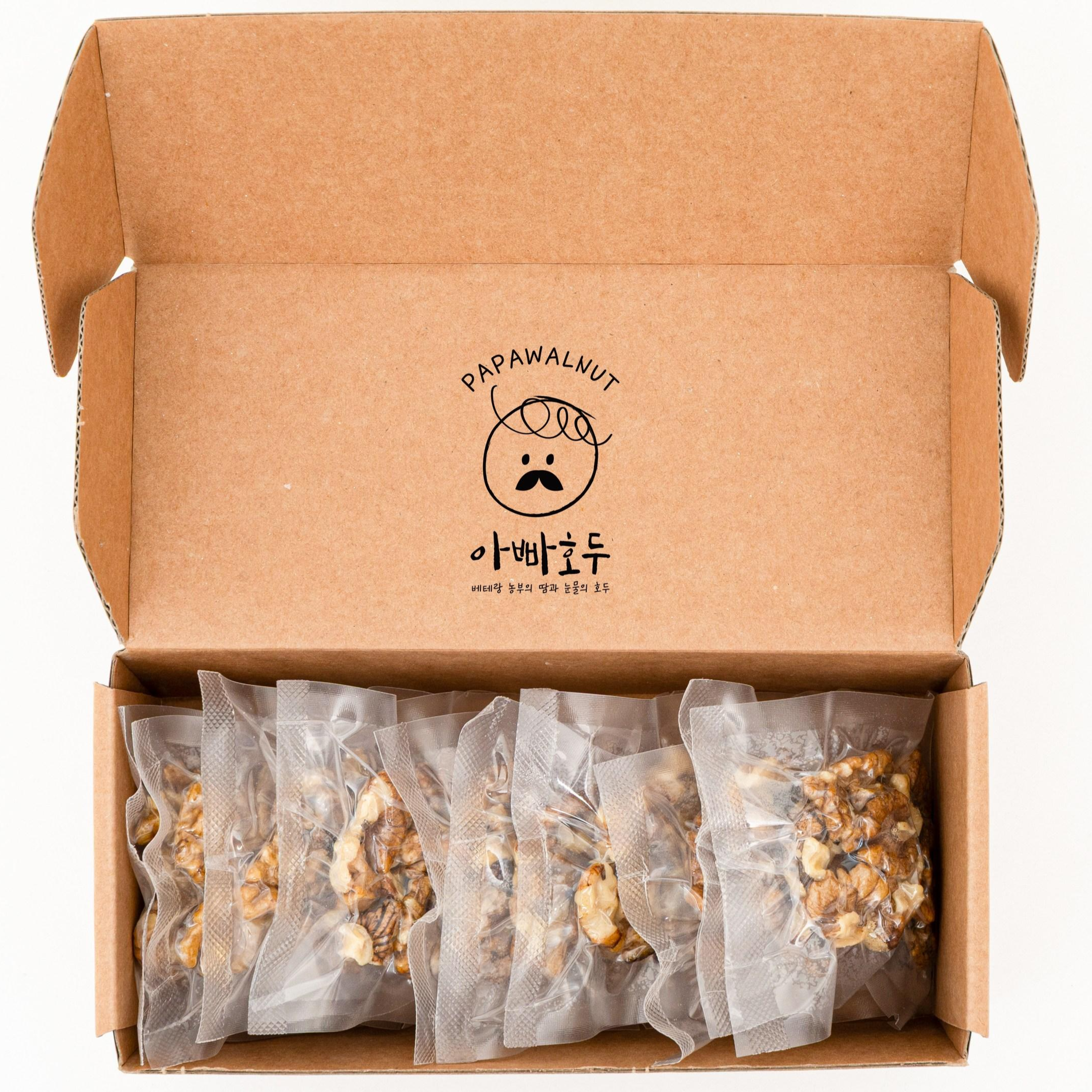 대단한농부 아빠호두 진공포장 국내산 햇호두 조각호두 견과류 결혼 돌 답례품 명절 선물 이유식 수험생 다이어트 건강 간식, 10개, 20g 28,800원