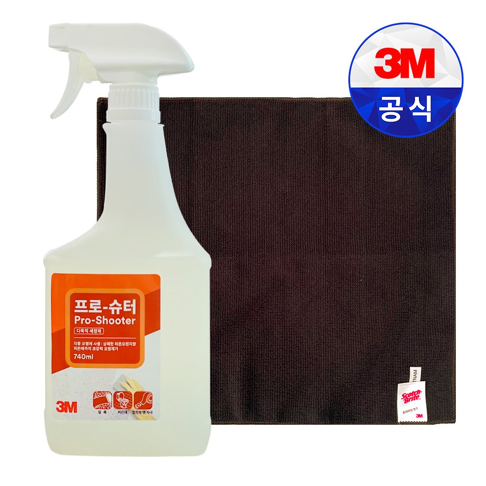 3M 프로 슈터 다목적 세정제 참올 행주 브라운 1개 세트 걸레 주방 청소용품  오염제거 8,500원