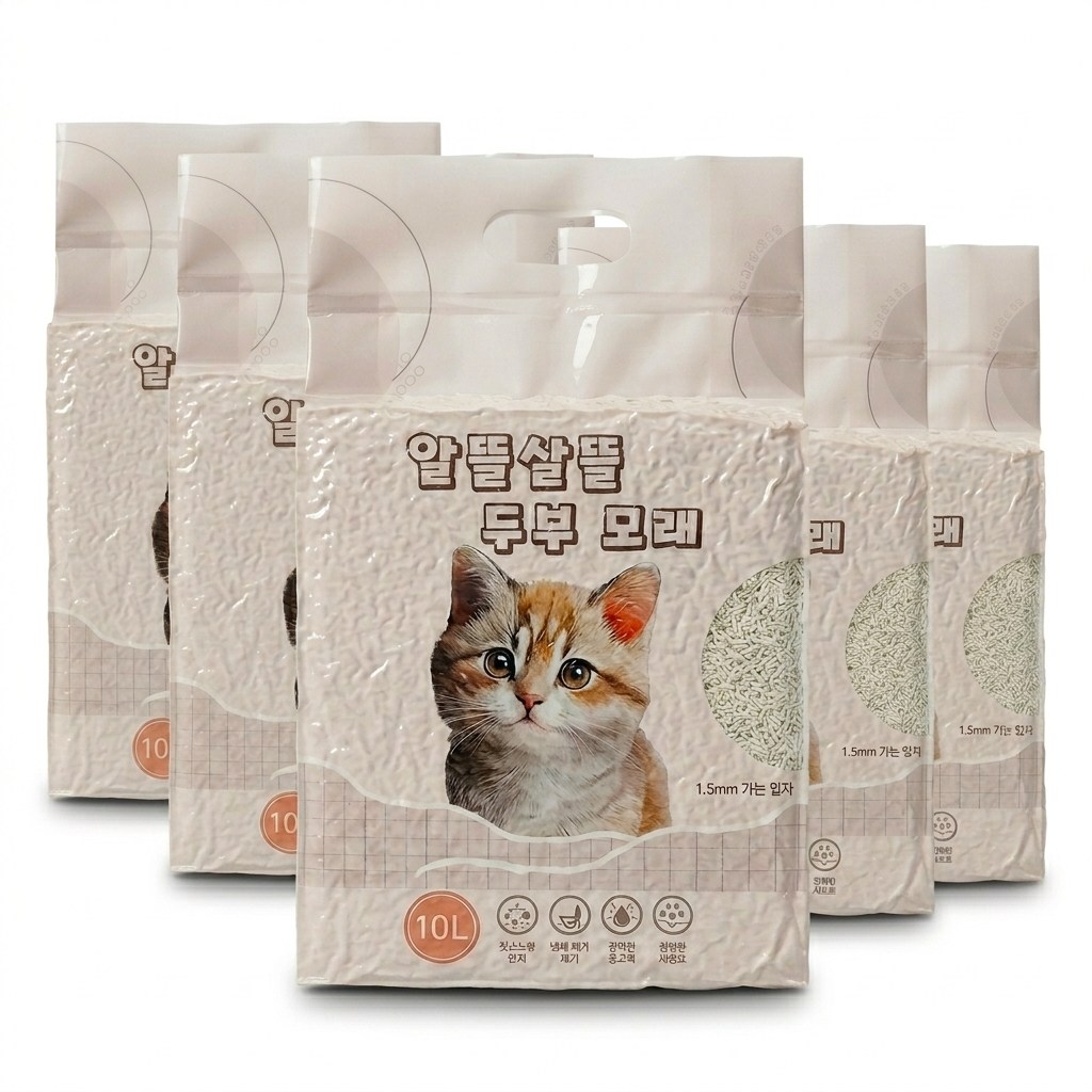 알뜰살뜰 고양이 두부모래 10L(3kg) 5개 1.5mm 무향, 무향, 5팩, 10L 17,800원