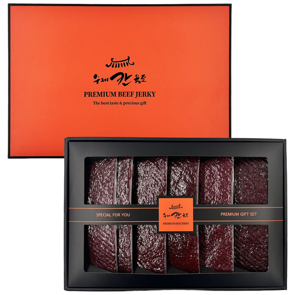 수제칸육포 뉴 촉촉통통 수제 쇠고기 육포 60g x 6p 선물세트 + 쇼핑백, 1세트, 360g 62,000원