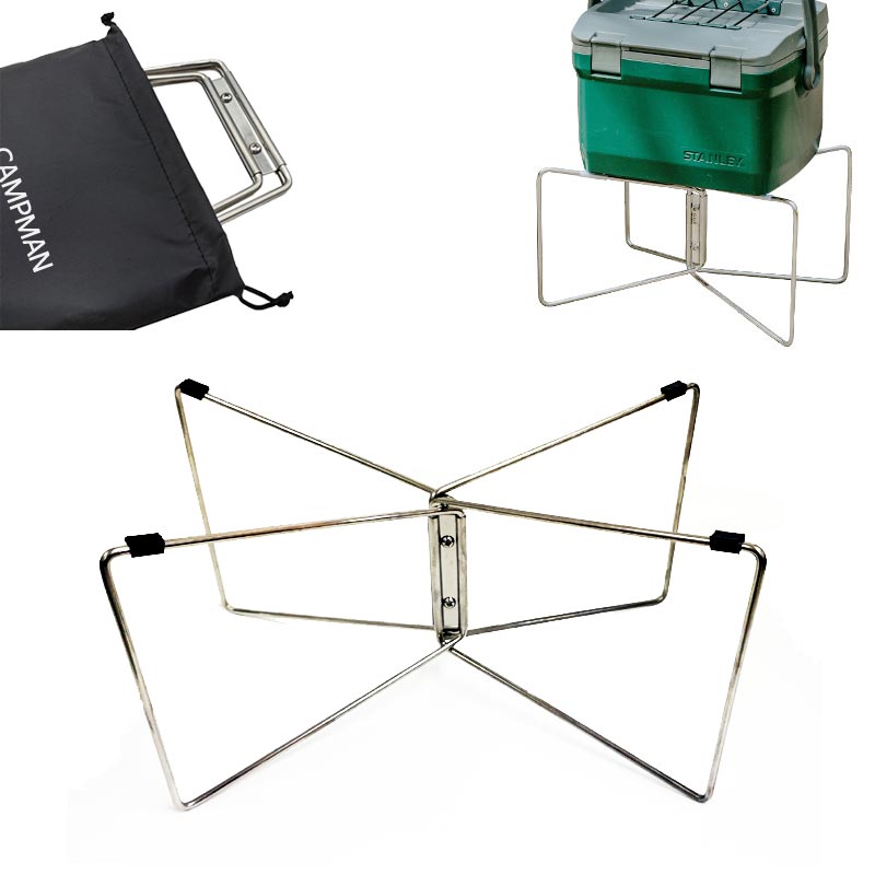 캠프맨  캠핑멀티 스탠드 스텐레스 쿨러받침대 알루텍 11,600원
