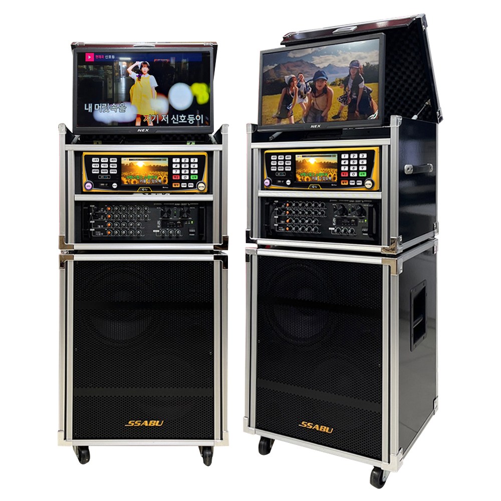 TJ 태진노래방 B2 Plus 이동식노래방 세트 LED모니터 일체형노래방 스마트폰 연동 블루투스 기능 2026년 신제품 최신곡 포함 1,742,000원