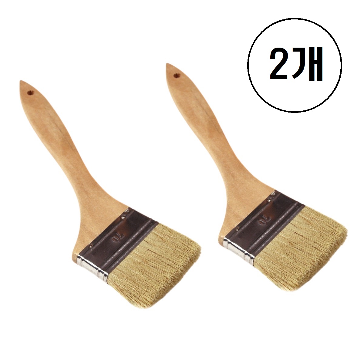 철공자 페인트붓 빽붓 정배 도배 솔 니스 붓 평붓 백붓 막붓 청소 브러쉬 페인팅 도장도구, 2개 6,600원