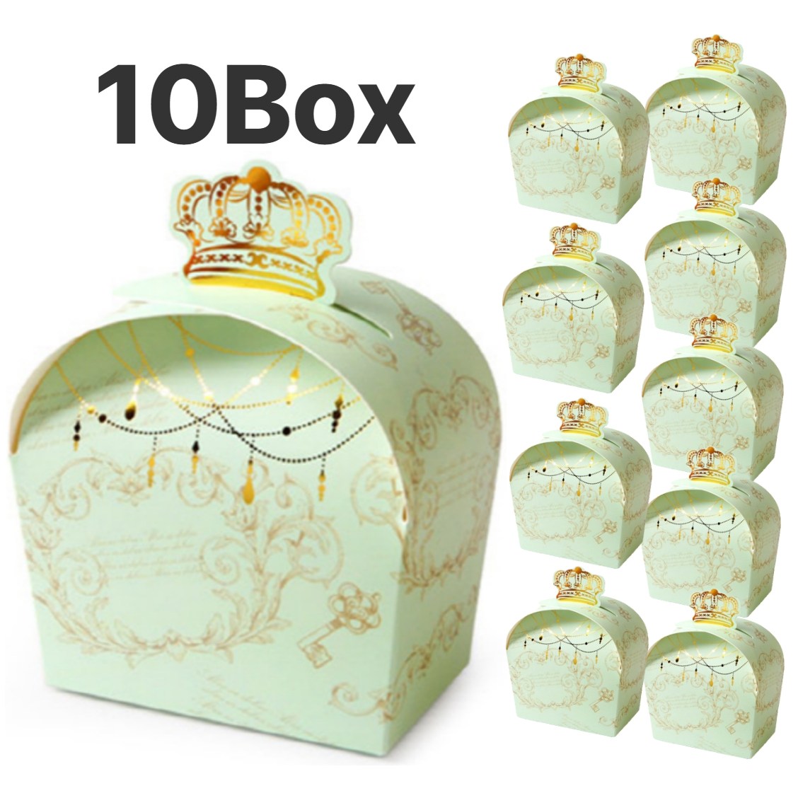 365Lifestyle 초콜렛 사탕 디저트 선물포장 박스 10개 화이트 발렌타인 데이 기념품 포장, 민트 8,900원