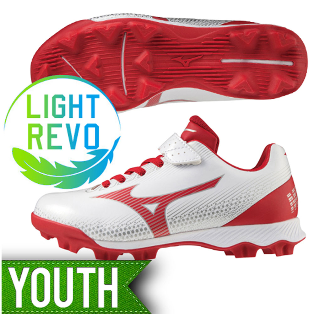미즈노 미즈노 야구 포인트화 유소년 포인트야구화 222262 화이트/레드 71,100원