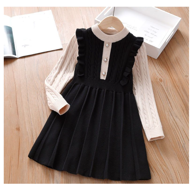 아짱 에블린 니트 프릴 원피스 주니어 여아 초등학생 하객룩 연말룩 콩쿨원피스 소녀프릴니트원피스 31,890원