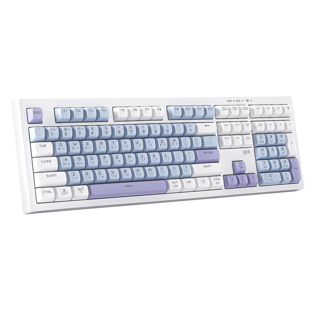 지클릭커 오피스프로 WK50 사일런스 M RGB 무소음 방수 무선 블루투스 키보드 Poker 108키 28,900원