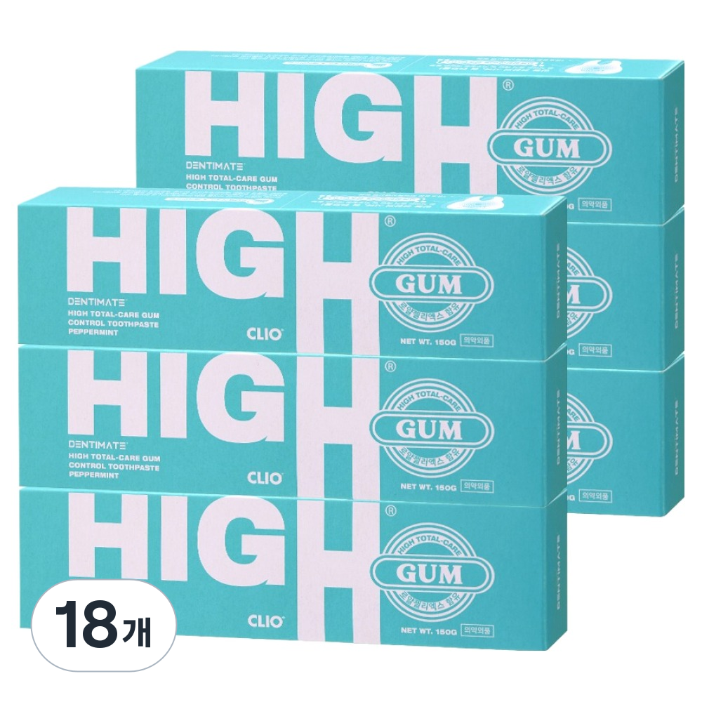 크리오 하이토탈케어 검 컨트롤 치약, 150g, 18개 19,200원