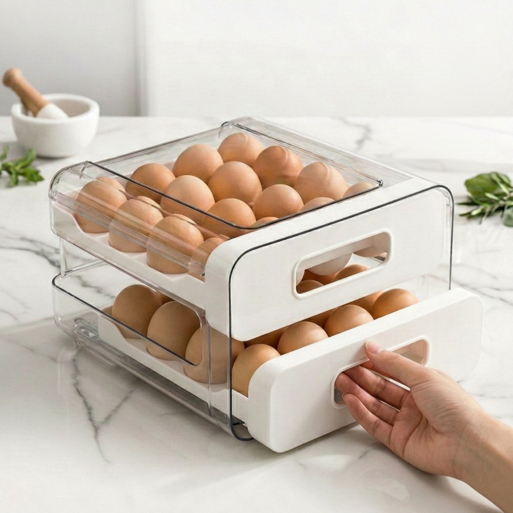 다로엘 프리미엄 서랍형 계란 트레이 냉장고 보관함, 1개, 퓨어화이트 19,800원