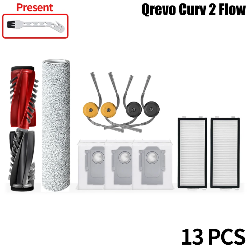 로보락 큐레보 커브 2 플로우 로봇 청소기 액세서리 먼지 봉투 메인 사이드 브러시 헤파 필터 물 천 예비 50,100원