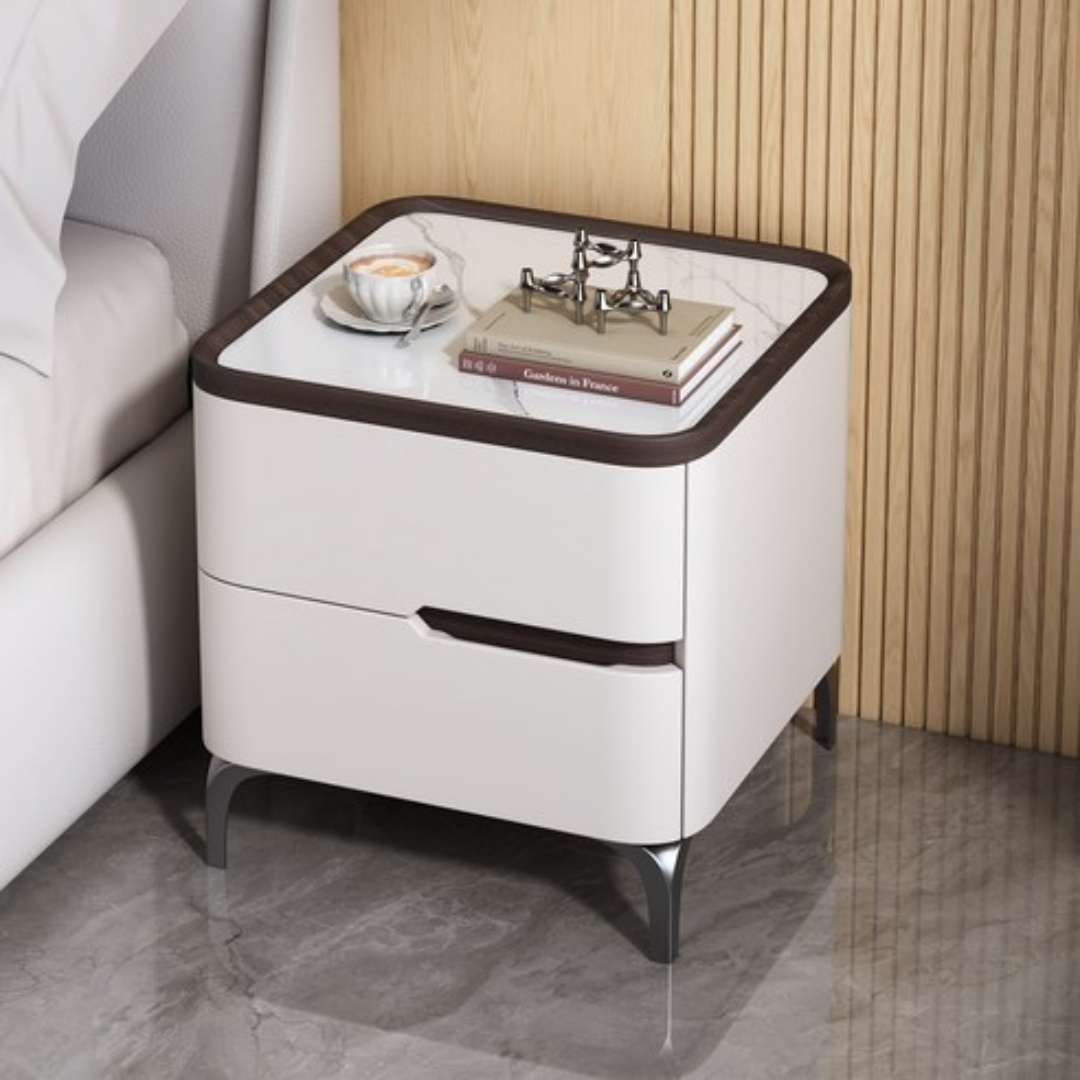 프리미엄 원목 가죽 침대 협탁 수납형 미니멀 감성 사이드테이블 94,100원