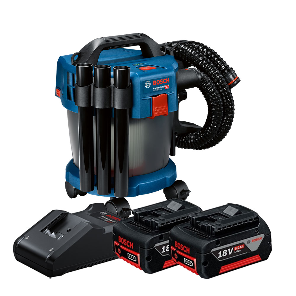 보쉬 GAS18V-10L 무선 건습식 청소기 바퀴포함 18V 5.0Ah 배터리 2개 세트 384,060원