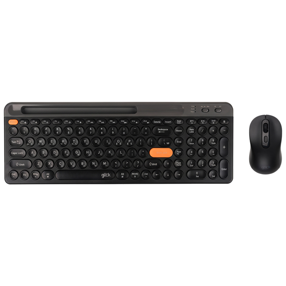 지클릭커 무선 블루투스 겸용 무소음 키보드 마우스 세트 태블릿 스마트폰 거치, 일반형, 에스프레소블랙, WMK925 30,900원