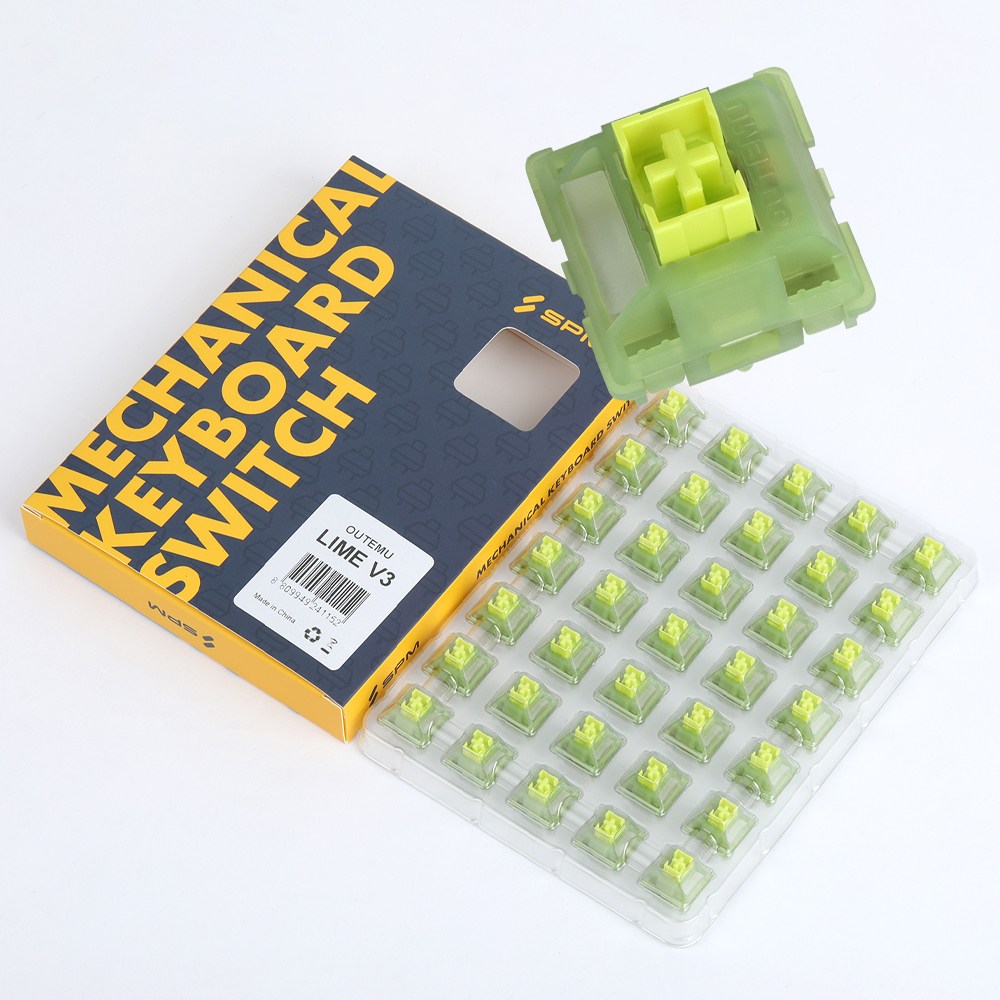 오테뮤 Outemu 라임 v3 저소음 택타일 공장윤활 기계식 키보드 스위치 축 5핀 (35개 패키지) 29,000원
