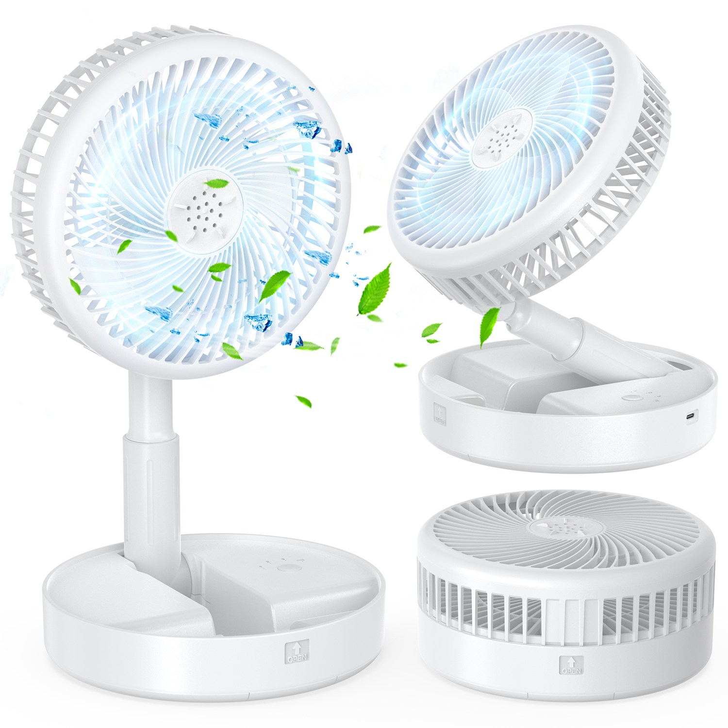 UOOFON 무선 탁상용 선풍기 휴대용 접이식 캠핑 BLDC 무소음 23,900원