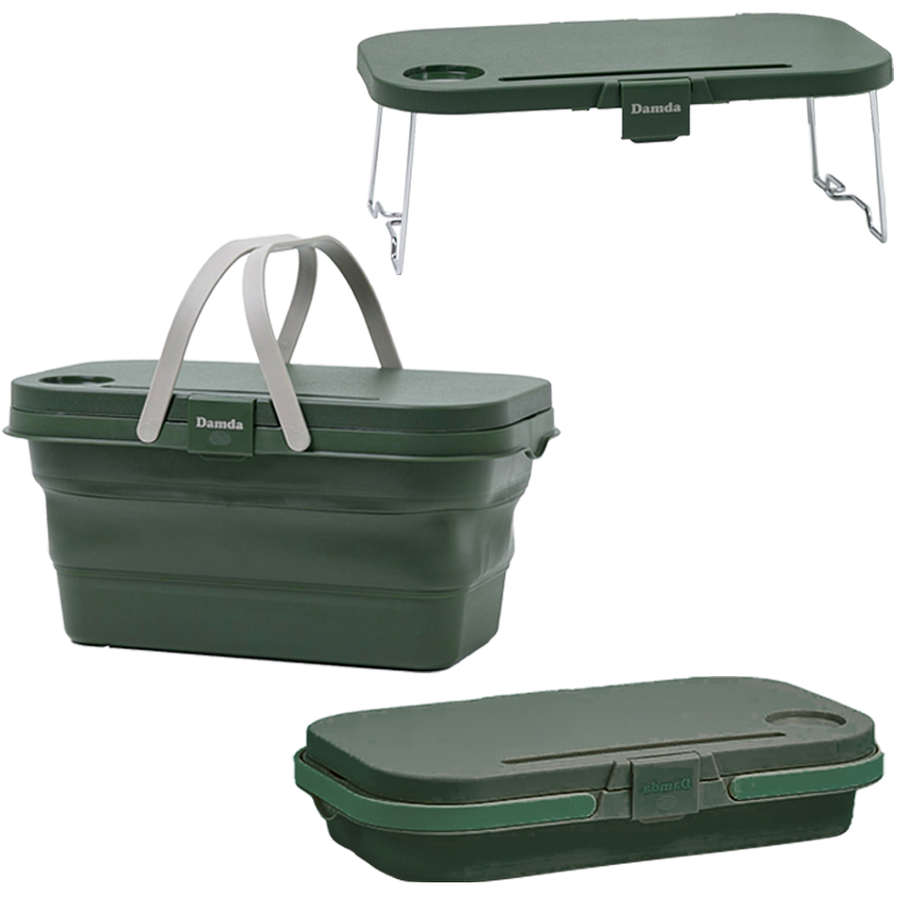 트렌드컨테이너 실리콘 접이식 바구니 캠핑 낚시 피크닉 테이블 설거지통, 카키, 1개, 1단 20,640원