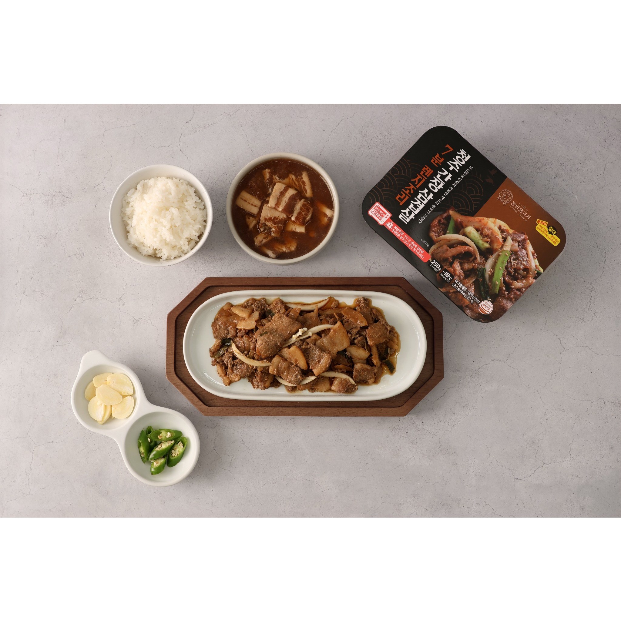 7분 렌지조리 청주 간장삼겹살 간편식 밀키트 37,800원