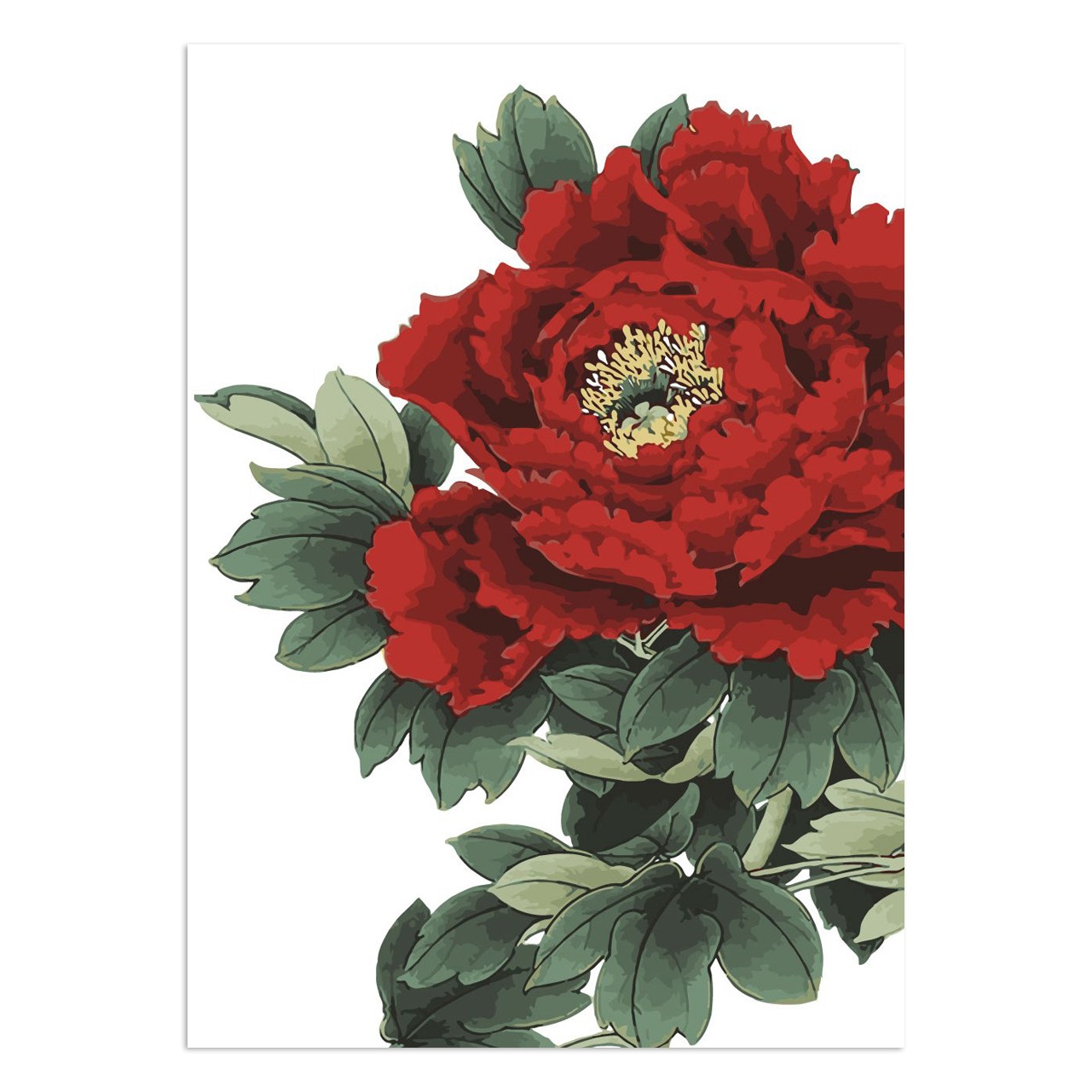 모모픽스페인팅 DIY명화그리기 40x50cm, 붉은색 목단꽃, 1개 14,900원