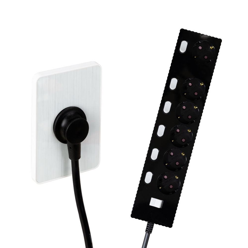 파워존 6구 납작멀티탭 고용량 웨이브 개별스위치 과부하차단 콘센트 50cm 1.5m 3m 5m 7m, 1개 34,200원