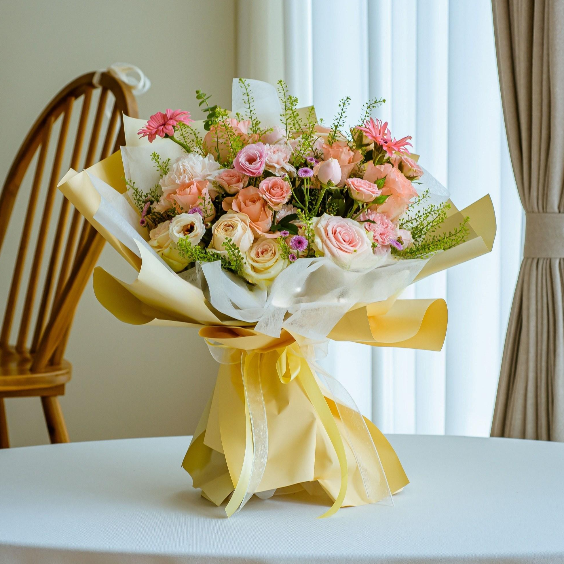 나눔플라워 전국 꽃다발 생일꽃배달 생일 축하 선물 승진 졸업 정년 퇴직 학예회 기념일 와이프 꽃배달서비스 당일꽃다발, 혼합꽃다발F, 1개 89,000원