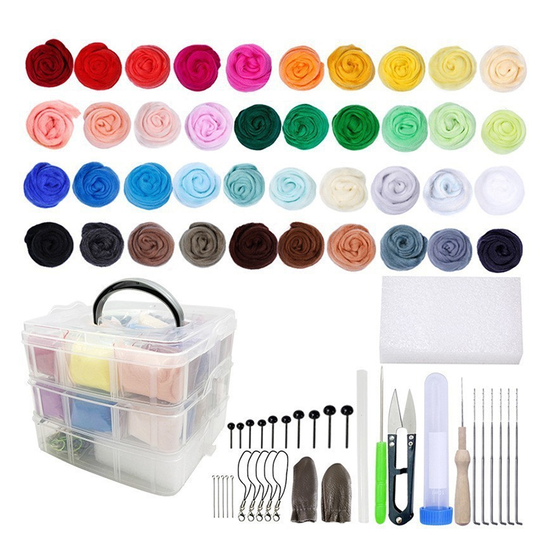 마다꾸미 양모 40색 + 도구 + 보관박스 세트 입문용 18,900원