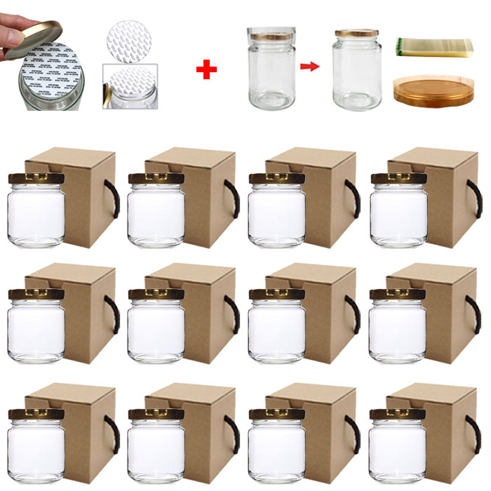 HHmll 국산 유리병 일자형 150ml 12개 + 선물상자 12개 + 실링지 12개 + 수축필름 12개 = 1SET 23,300원