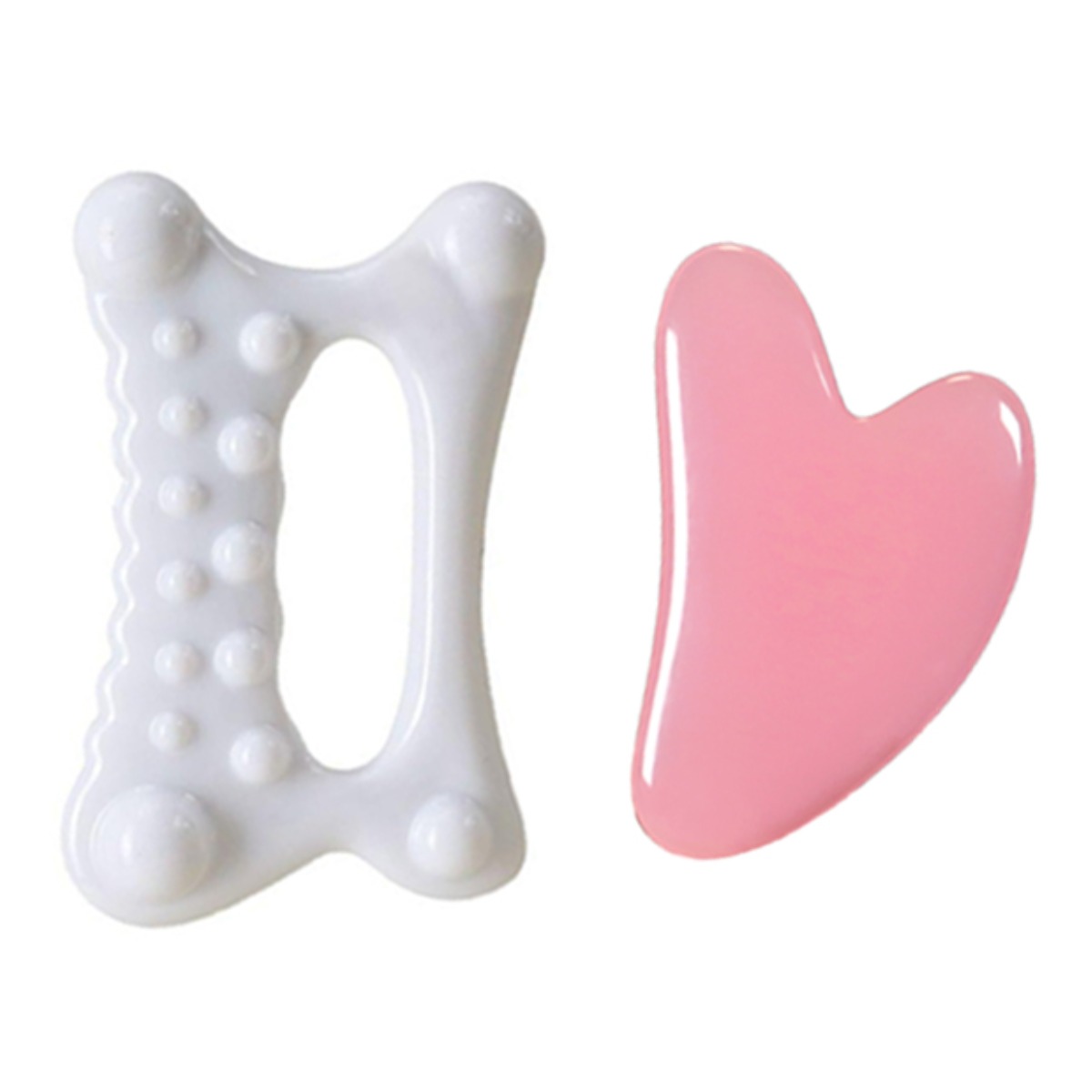 롱런해빗 괄사 바디 페이스 지압 마사지 화이트+핑크 1세트 3,900원