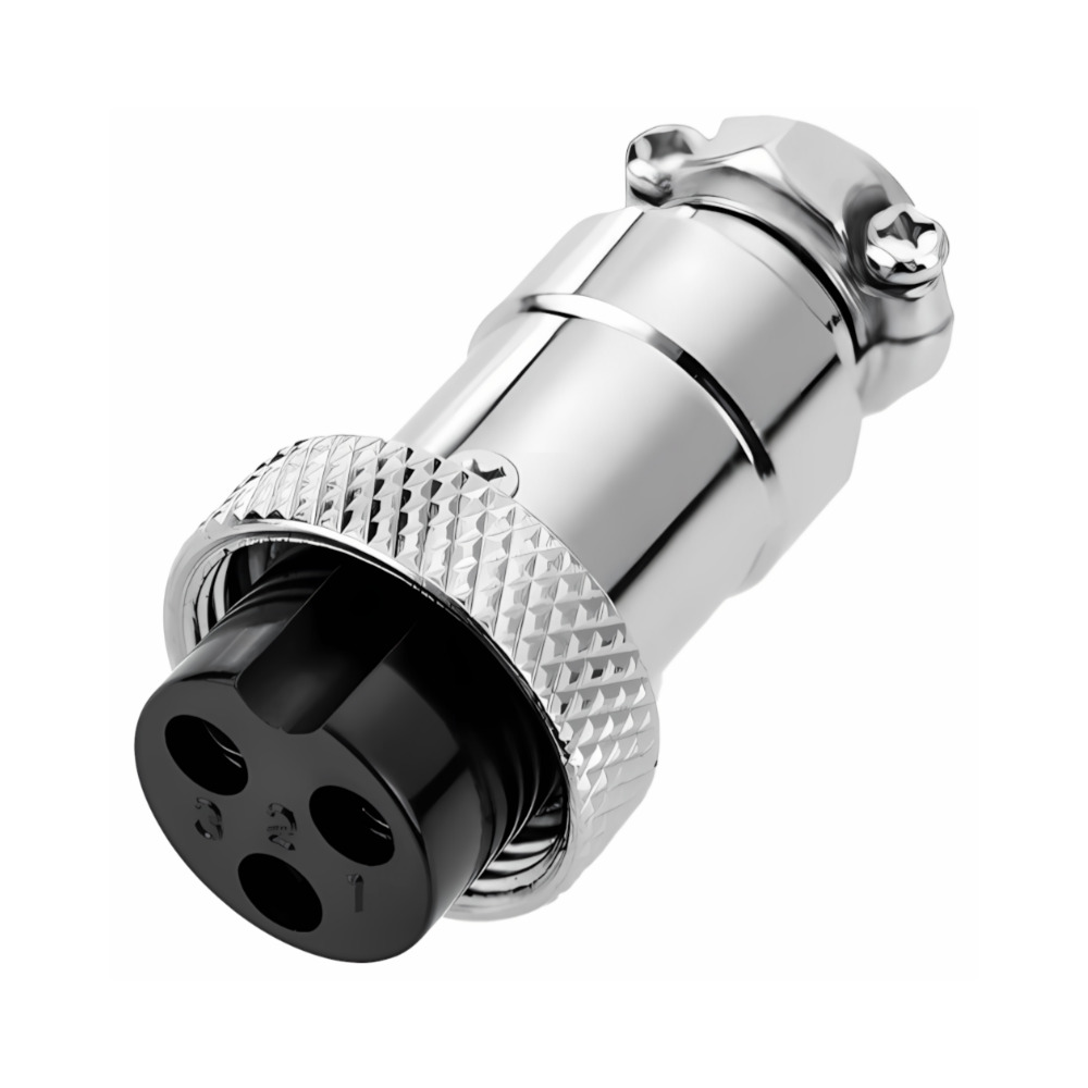 항공단자 전선 연결 써큘러 커넥터 12mm GX12 3핀 암, 1개, 현재가 440원