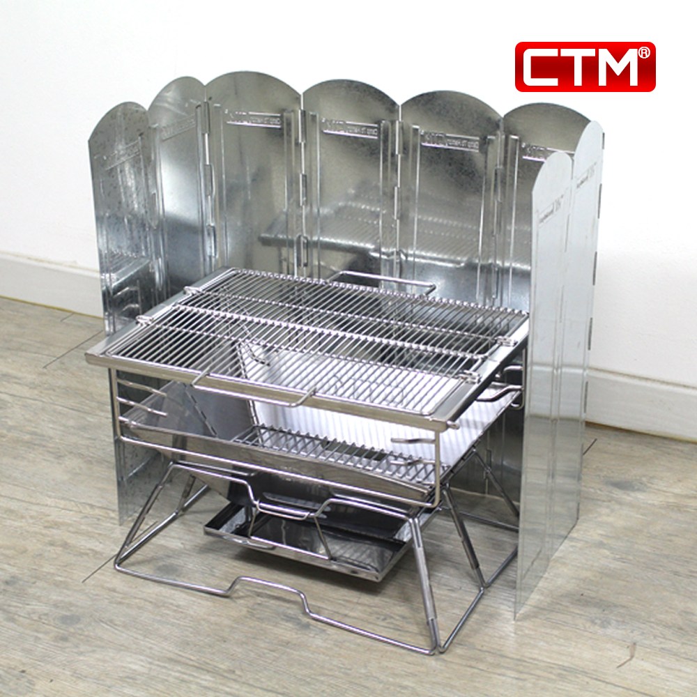 CTM 접이식 버너바람막이 알루미늄 윈드스크린 10단 12단 가스 렌지 코펠 가드 캠핑취사용품 22,900원