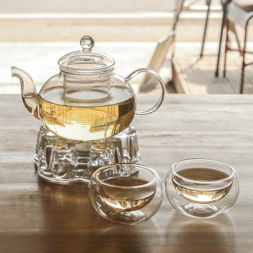 BELLE 아덴 내열유리 700ml티포트 찻잔2P 티워머 S 세트 차주전자 찻잔세트 28,000원