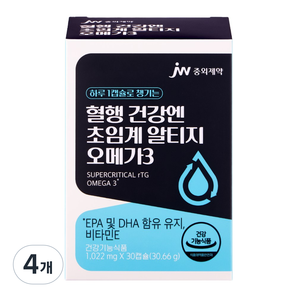 JW중외제약 혈행 건강엔 알티지 오메가3 (30캡슐), 4개, 30정 17,210원
