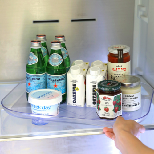 냉장고정리수납360도다용도회전트레이냉장고주방서랍장화장품정리만능트레이, 1개, 투명 15,690원