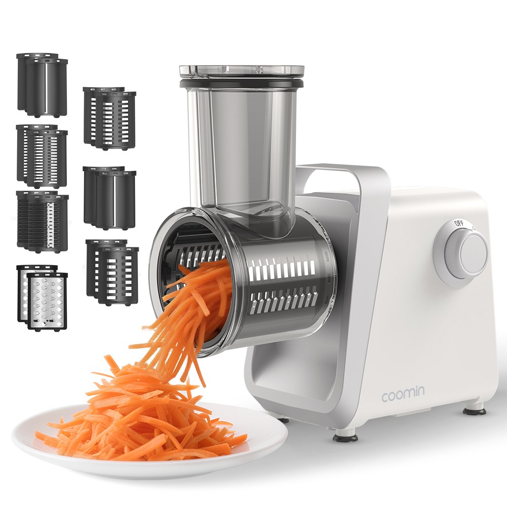 coomin 전동채칼 자동 야채슬라이서 만능 채써는기계 양배추채썰기 채소절단기 당근 감자 오이 양파 레몬 마늘 무 고추 양배추 과일 가정용 69,800원