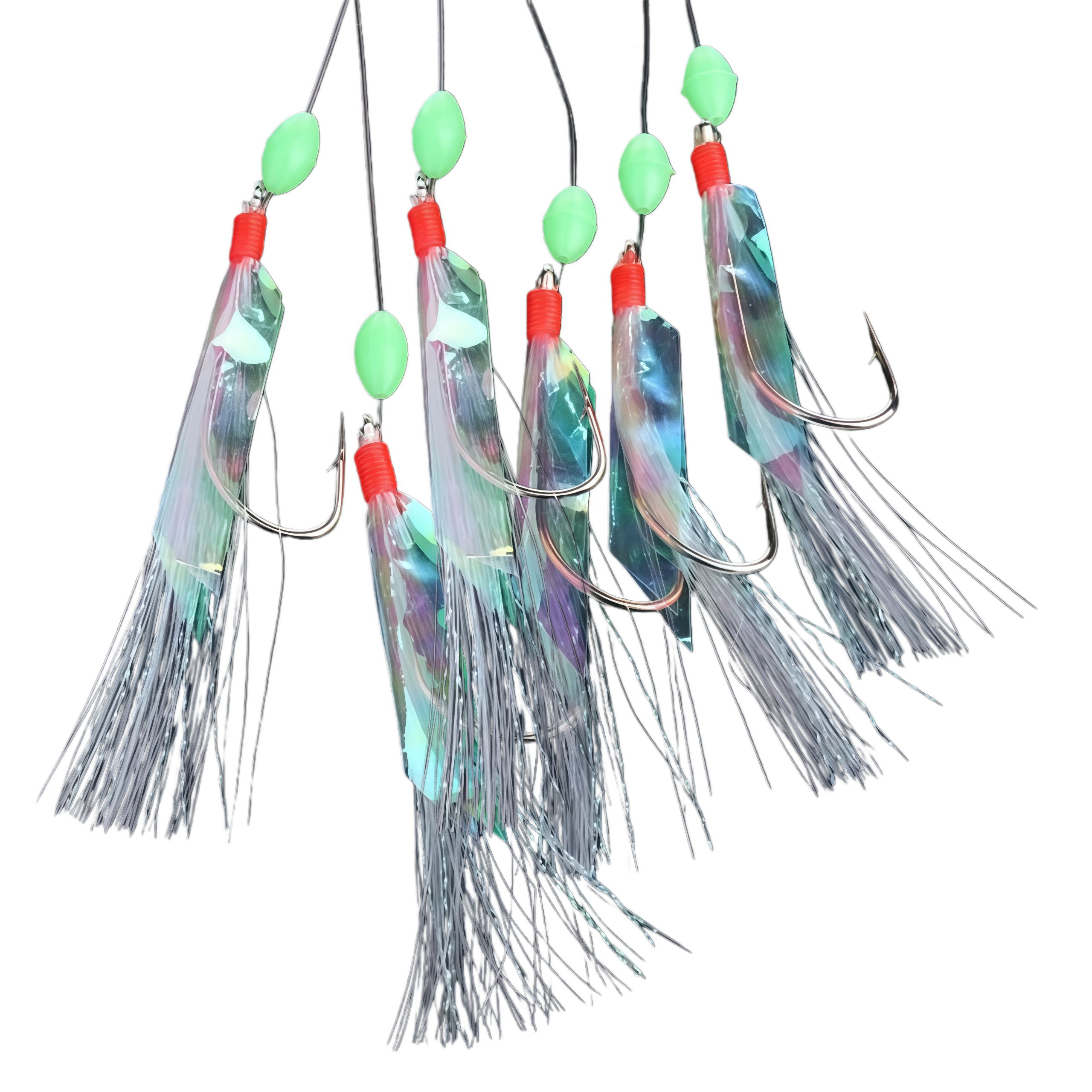 브라브맥 13호 소형 칼라 피쉬후 사비키 낚시바늘, 6개, 1개입 5,000원