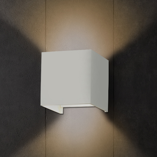 데이온 LED 8W 모던사각 벽등 (링벽등) 빛각도 조절 전구색 1개입, 화이트 26,000원