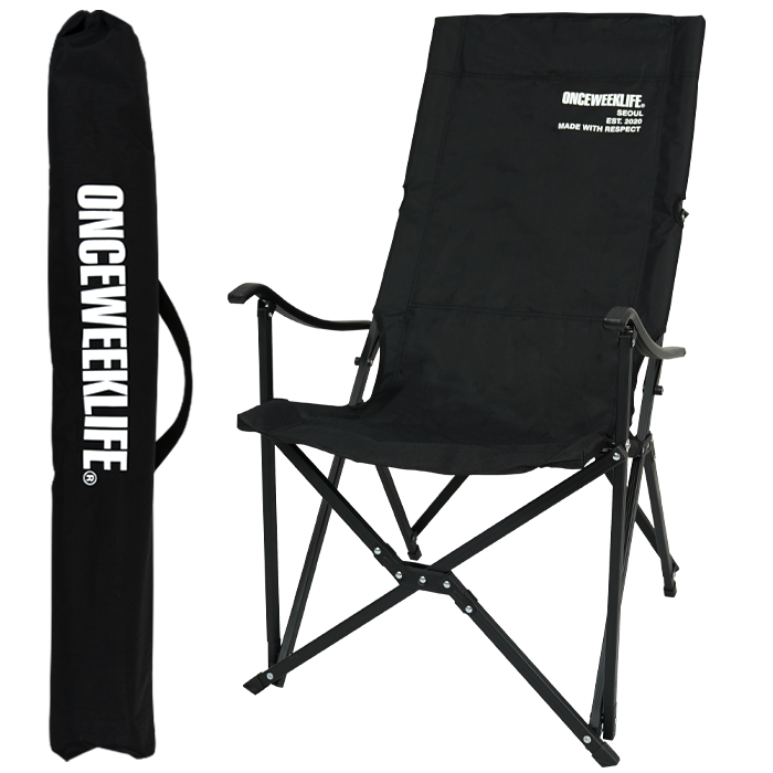 원스위크라이프 캠핑 프레임 릴렉스 체어 특대, 블랙, 1개 44,990원