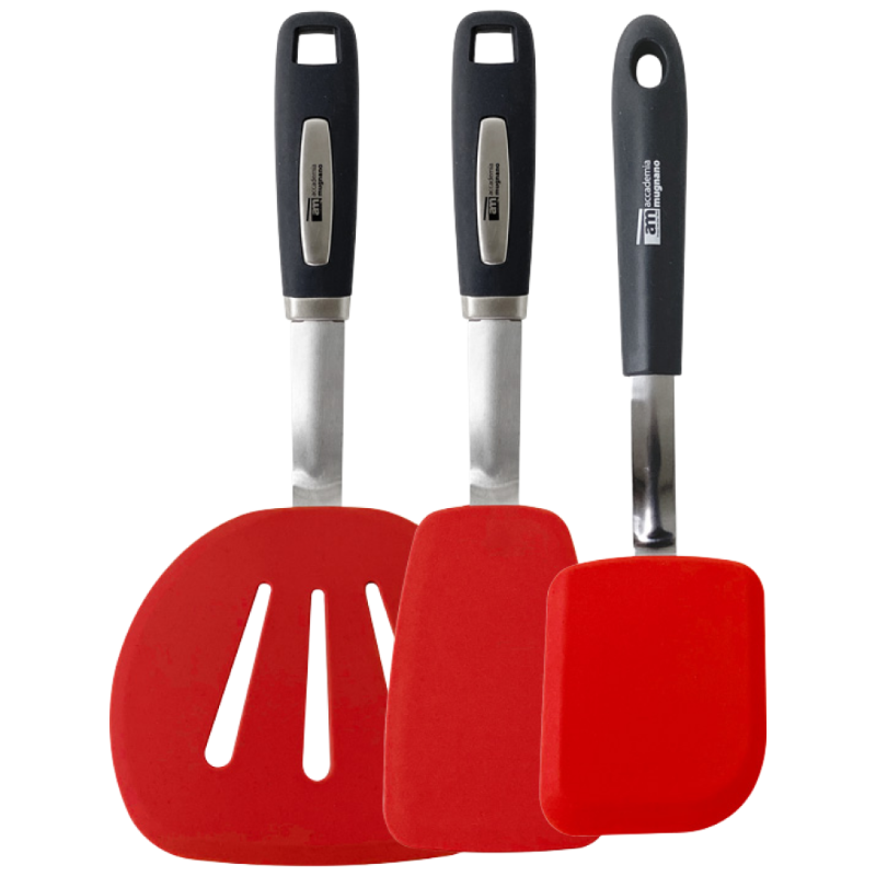 [백화점 정식 입점, 이태리 브랜드 am] 실리콘 뒤집개 3종 세트 레드(소+중+대) 뒤지게 전, 레드, 1개 19,850원