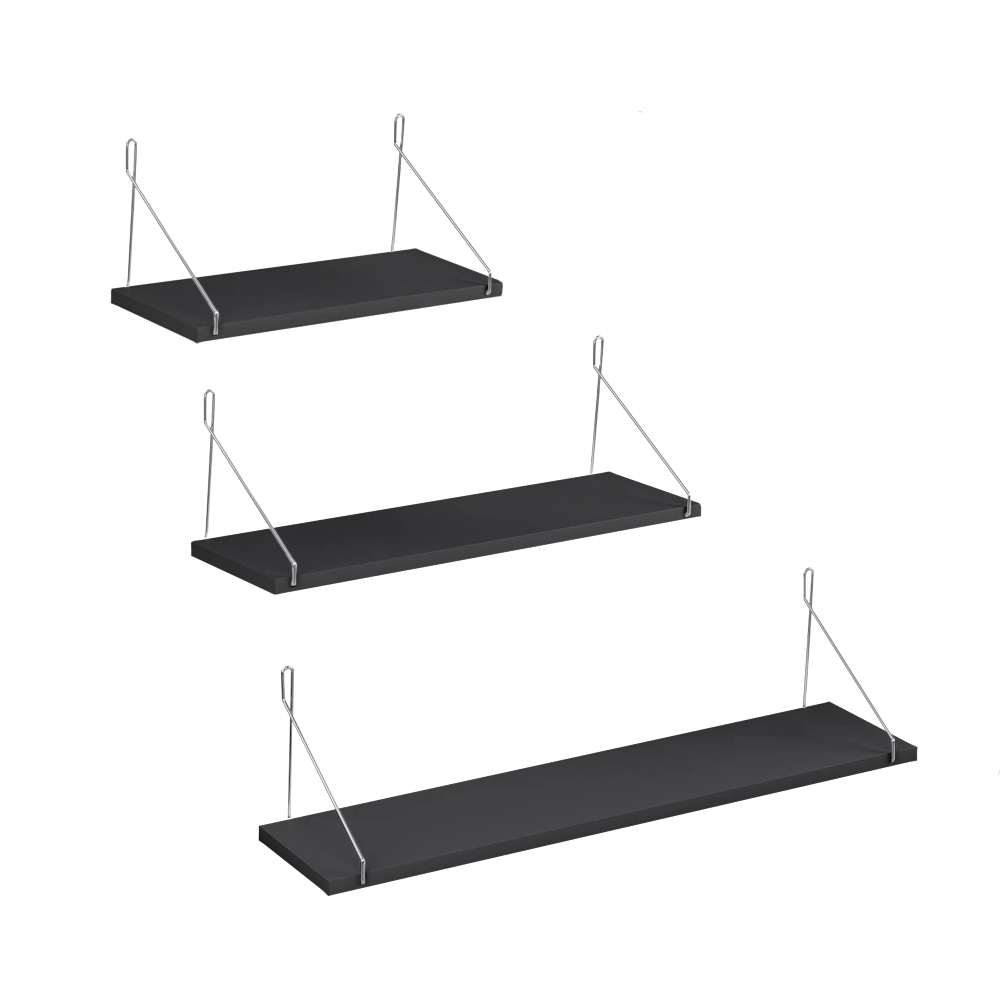 부스마켓 모던 침실 벽걸이 선반 3종 세트, 블랙 14,500원