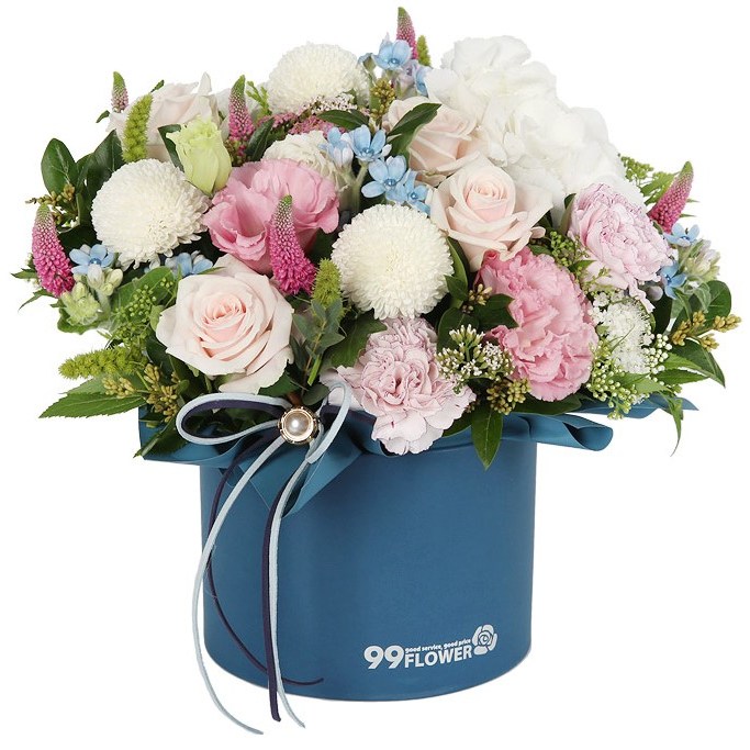99플라워 2시간 당일 꽃배달서비스 꽃바구니 꽃다발 생화 장미 생일 꽃 선물, [ST-B328]아름다운혼합꽃상자, 1개 64,000원