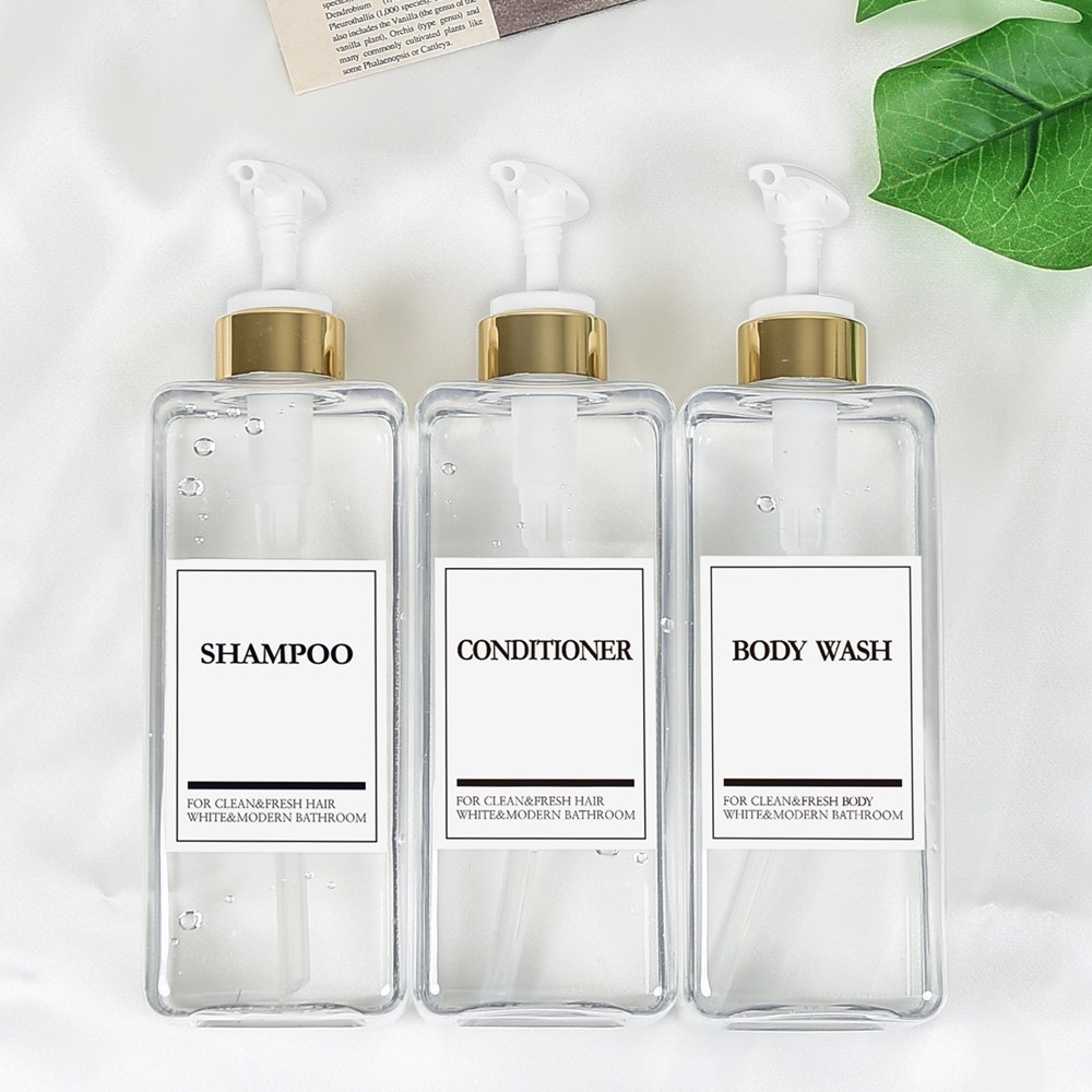 모든집 호텔 욕실 디스펜서 샴푸통 800ml+방수라벨 3구 세트 16,900원