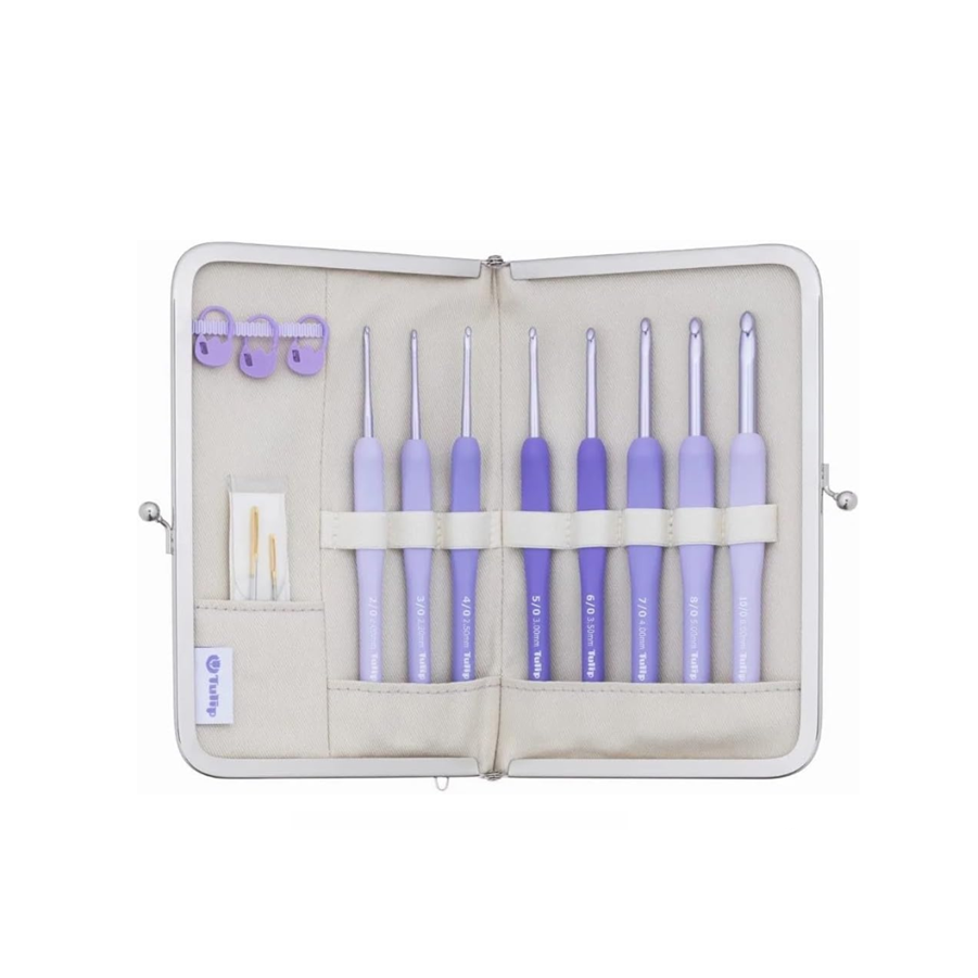 튤립 에티모 무라사키 코바늘 세트 뜨개질 쿠션 그립 크로셰 모사용 라벤더 TEM-001 199,500원