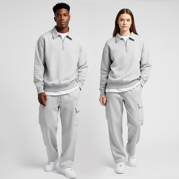 리얼슬로우 남녀공용 오버핏 카라집업+빅포켓 카고 와이드팬츠 세트 54,800원