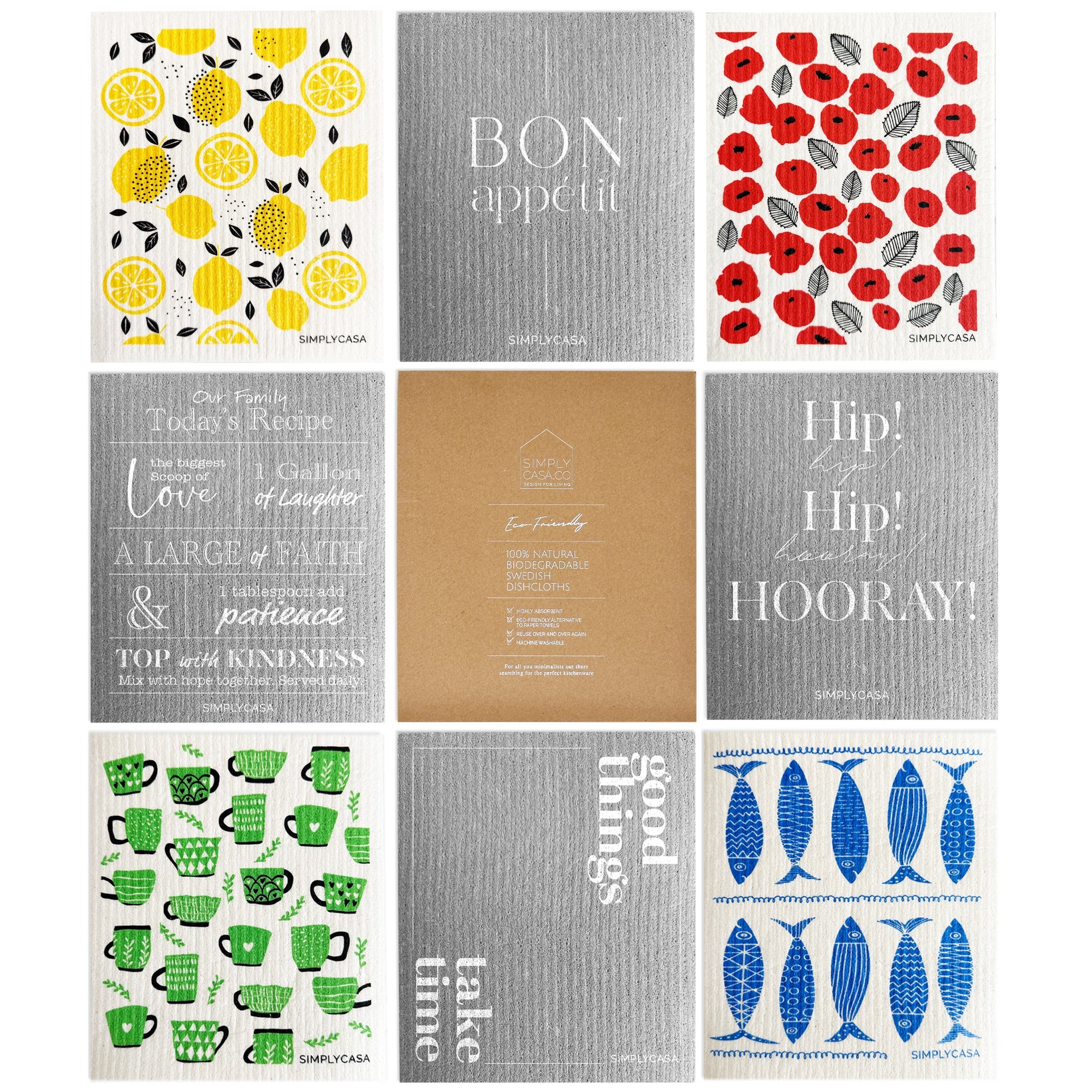 심플리까사 셀룰로오스 스웨덴 행주 세트(택1) 22,300원