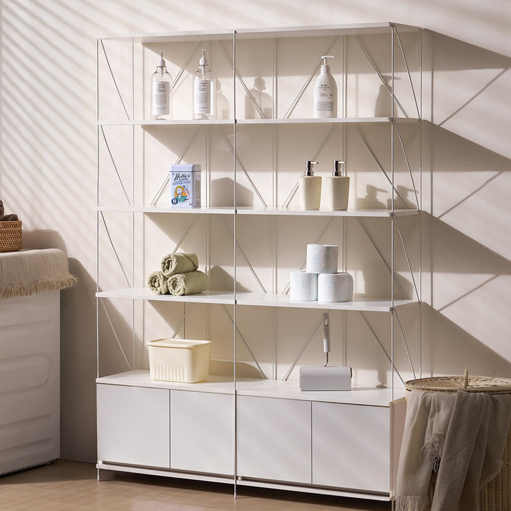 필웰 스틸프레임 선반 모듈 1200 + 인서트 수납장 2p 세트 고객직접설치 268,030원