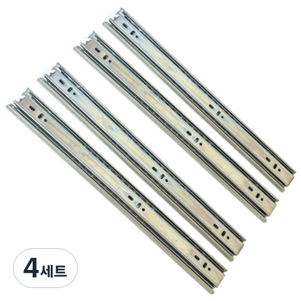 광폭 볼레일 350mm 서랍레일, 4개, 단일색상 18,900원