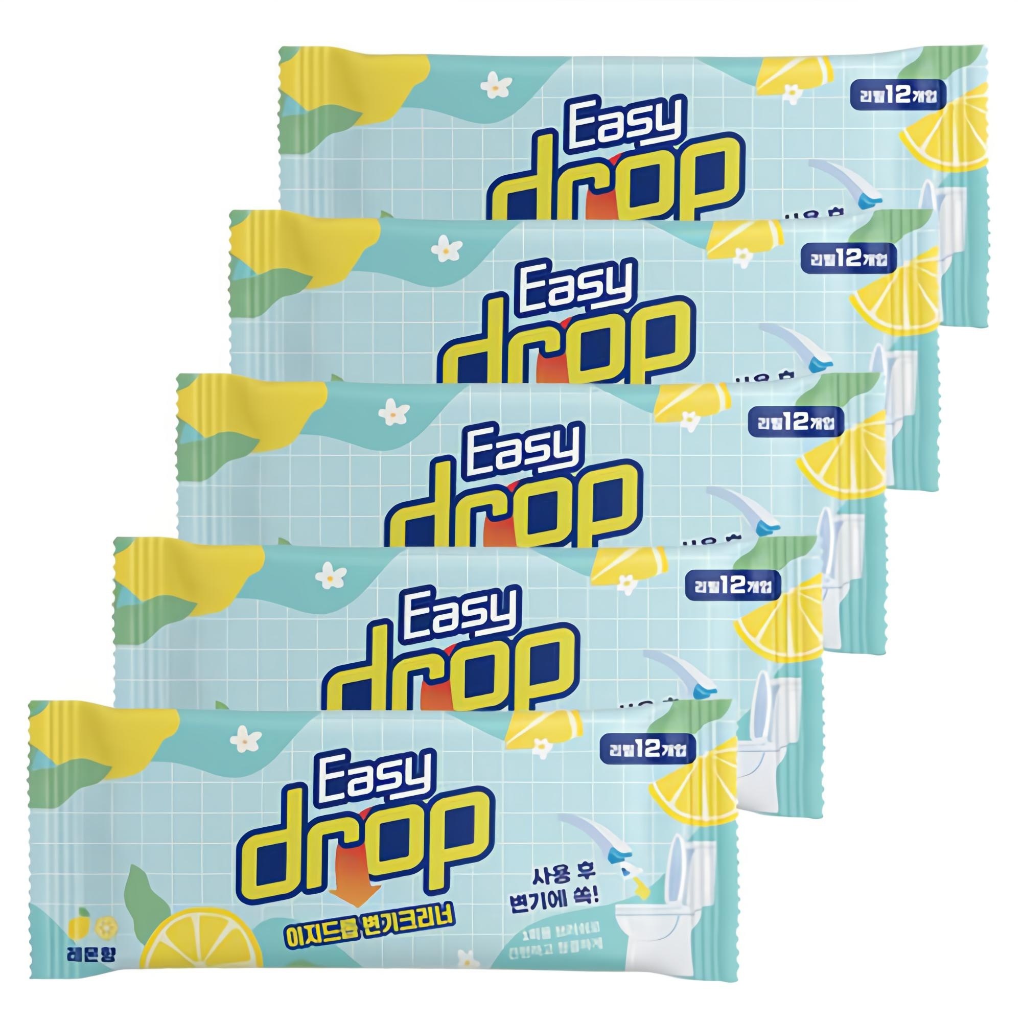 이지드롭 변기크리너 뉴 레몬향 리필, 5개 21,800원