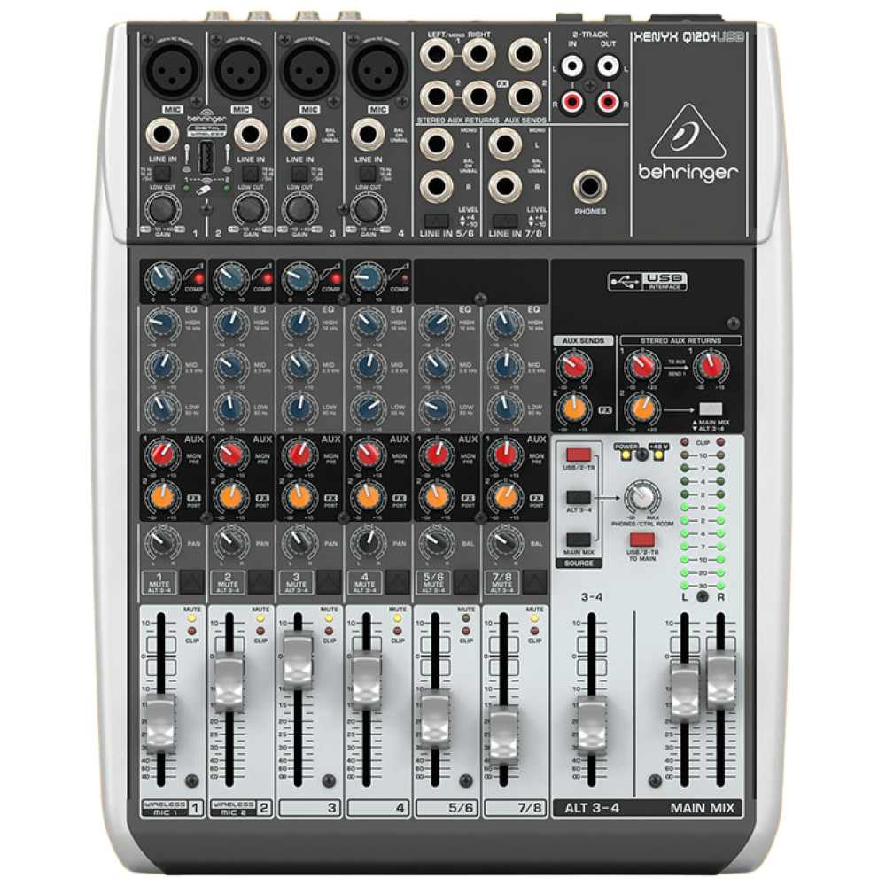 베링거 오디오 믹서 Q1204USB 아날로그 믹서 12채널 콘솔 인터페이스 332,000원