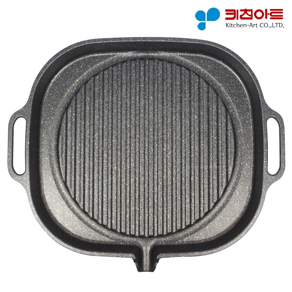 키친아트 아르떼 인덕션 사각 로스트팬 전골구이팬 가정용 캠핑용 고기불판, 1개, 인덕션 사각 로스트팬 32,000원