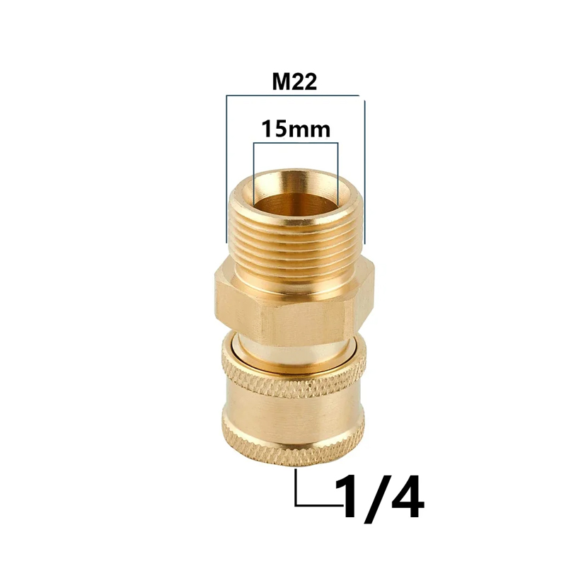 압력 와셔 어댑터 세트 커플러 M22-14mm/15mm ~ 1/4 물총 호스 용 퀵 연결 회전 액세서리 9,500원