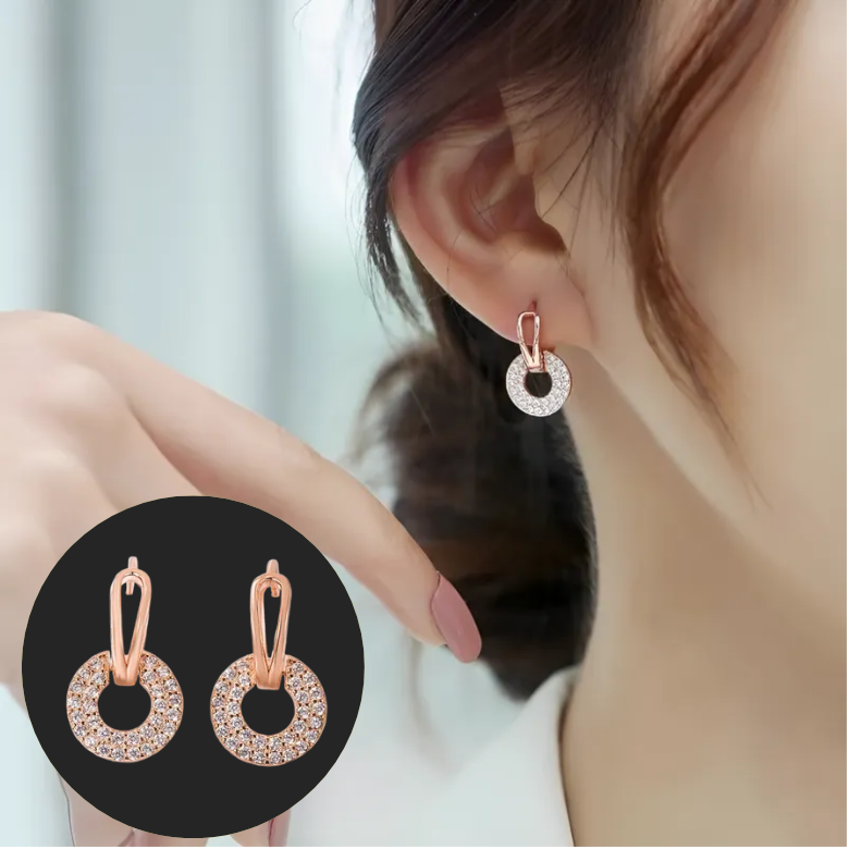 아뜨라 18K GF 고급 큐빅 원터치 데일리 링 귀걸이 라운드 스퀘어 사각 알러지방지 13,900원